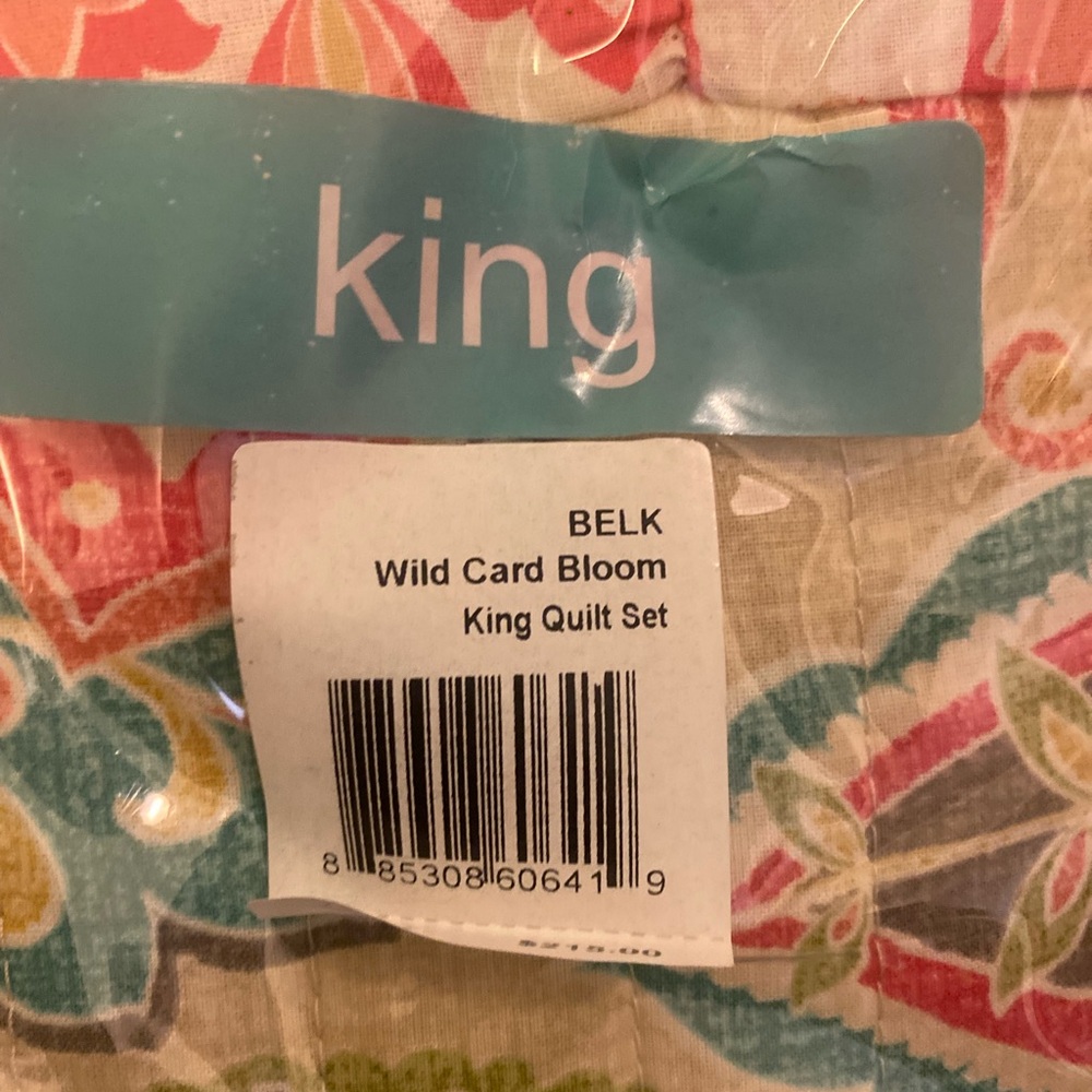 Waverly‎ Wild Card Bloom King Quilt Set - Multicolor - Picture 3 of 3